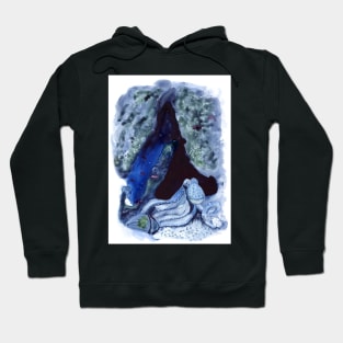 Octopus Watercolor Illustration Hoodie